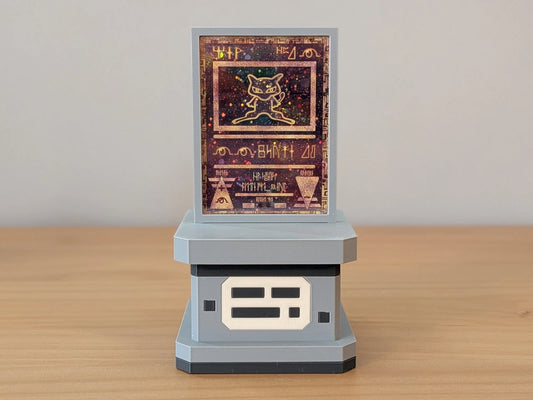 Blocky Card Pedestal | Themed Collectible Card Stand | 3D Printed