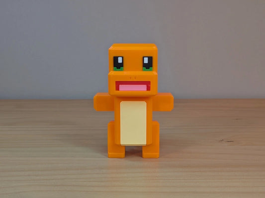 Blocky Charmander| Themed Collectible Figurine | 3D Printed