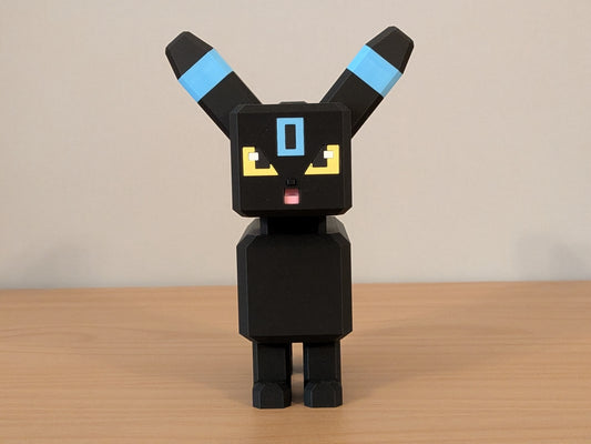 Blocky Shiny Umbreon | Themed Collectible Figurine | 3D Printed