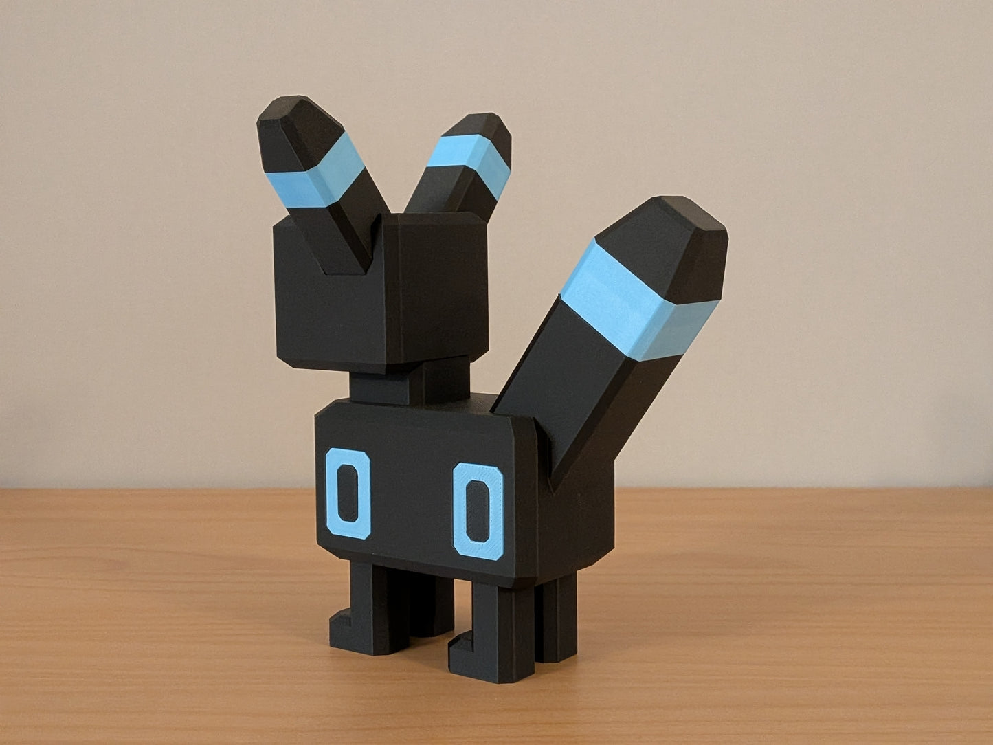 Blocky Shiny Umbreon | Themed Collectible Figurine | 3D Printed