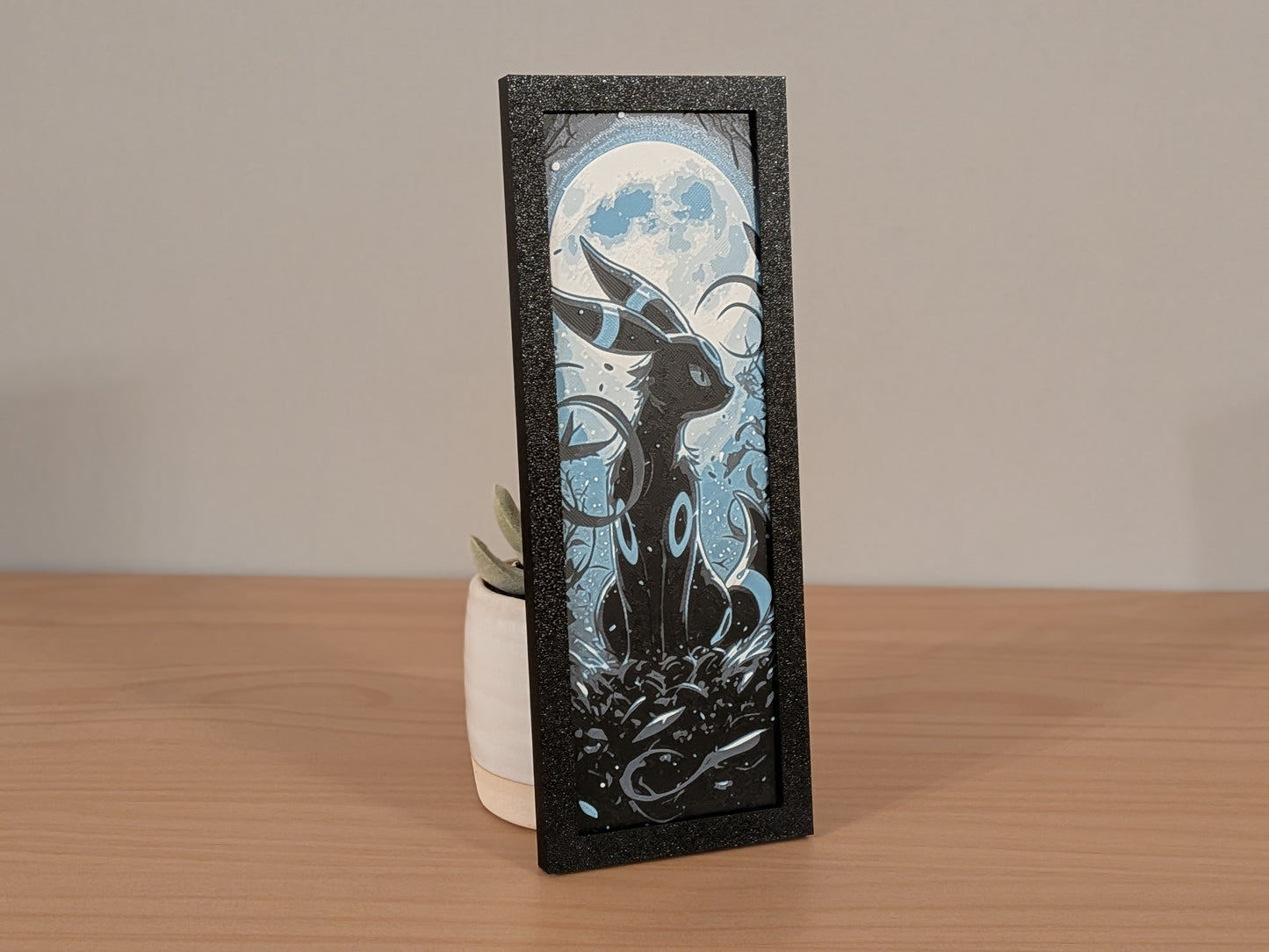 Shiny Umbreon Art Board | Glow-In-The-Dark | Framed Print | Collectible Art Board