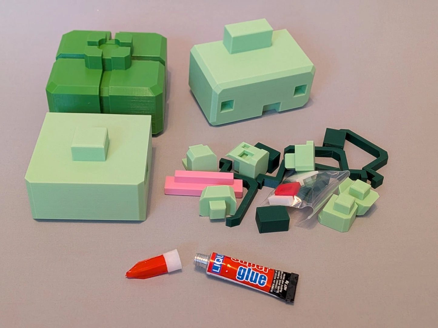 Blocky Bulbasaur | Themed Collectible Figurine | 3D Printed