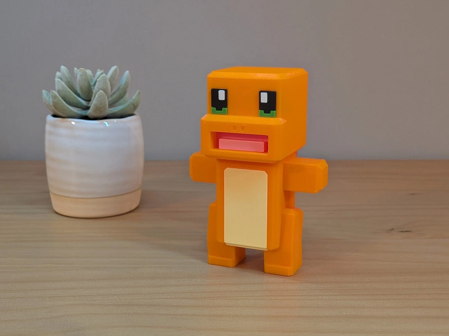 Blocky Charmander| Themed Collectible Figurine | 3D Printed