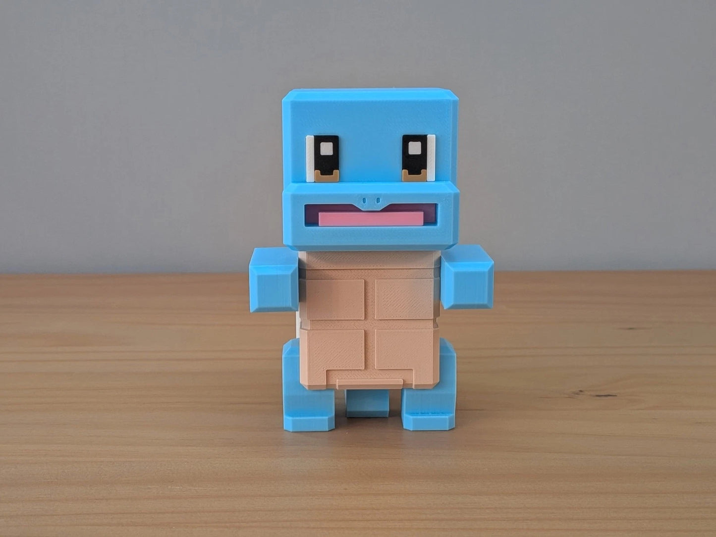 Blocky Squirtle | Themed Collectible Figurine | 3D Printed